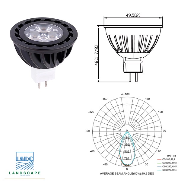 Bóng Đèn LED MR16 5W 12VDC-LT1016A