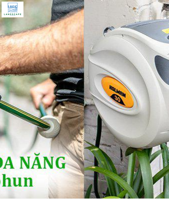 Ống cuộn tưới vườn thu dây tự động 30m Holman – RainUltra