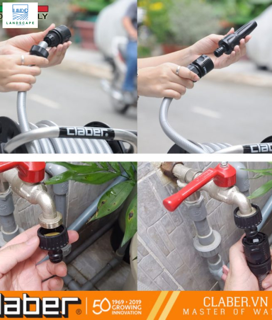 Cuộn vòi tưới cây 20m Claber Kiros Kit 8945