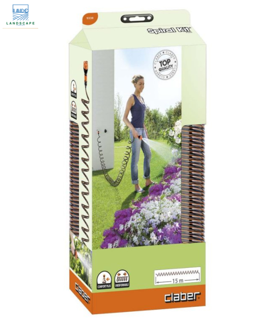 Bộ dây tưới xoắn ốc 15m Claber Spiral Kit Plus 9338