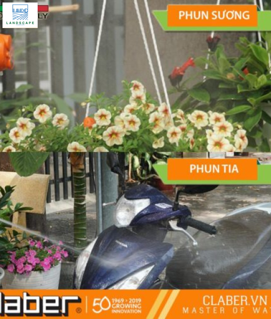 Bộ dây tưới xoắn ốc 15m Claber Spiral Kit Plus 9338