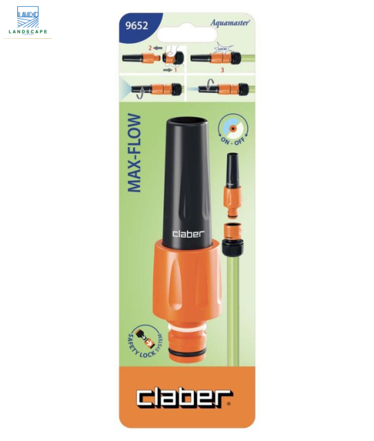 Vòi xịt tưới cây đa năng lưu lượng lớn Claber 9652