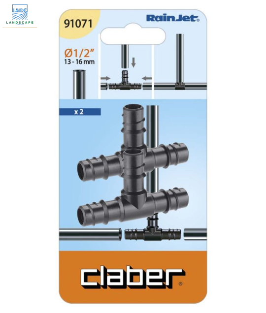 Tê nối ống Claber 1/2″ (16 mm) 91071